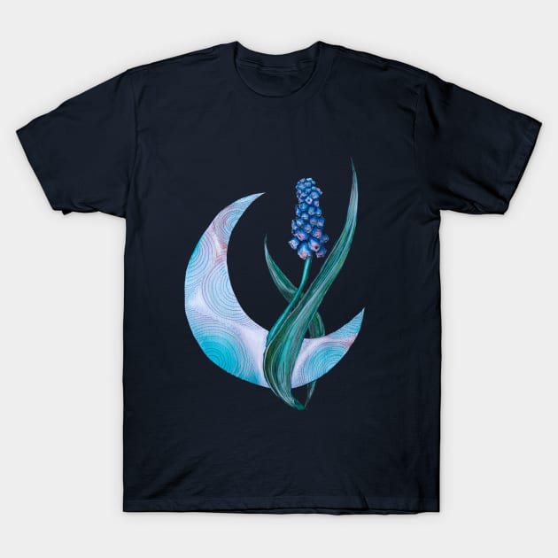 Muscari and the moon T-Shirt by feafox92